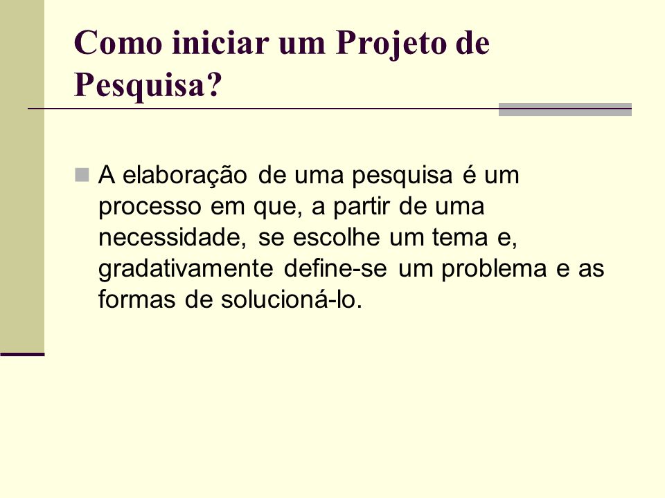 Como apresentar um projeto de pesquisa em slides