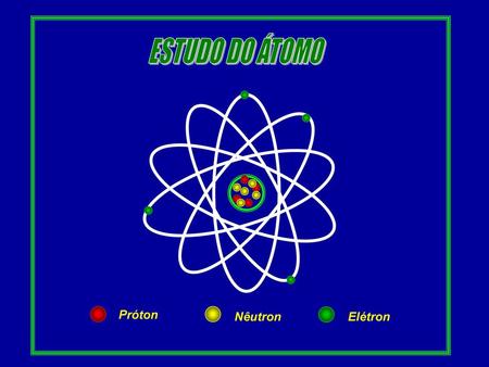 ESTUDO DO ÁTOMO Próton Nêutron Elétron.