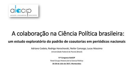 A colaboração na Ciência Política brasileira:
