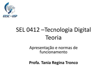 SEL 0412 –Tecnologia Digital Teoria