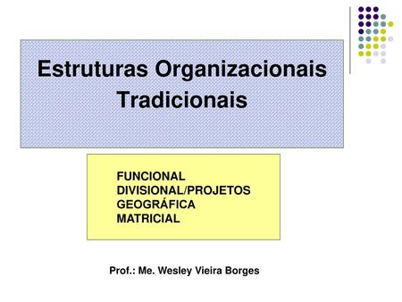 Estruturas Organizacionais Tradicionais