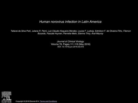 Human norovirus infection in Latin America