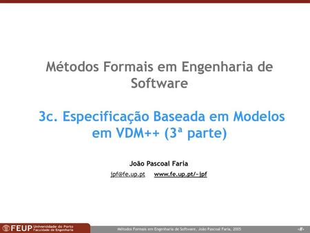 Métodos Formais em Engenharia de Software 3c