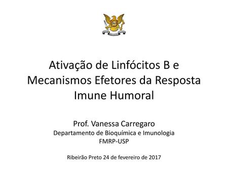 Prof. Vanessa Carregaro Departamento de Bioquímica e Imunologia