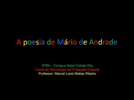 A poesia de Mário de Andrade