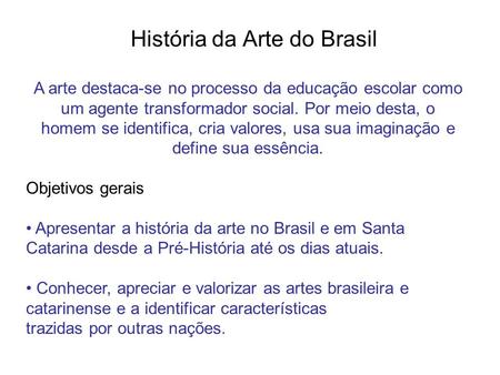 História da Arte do Brasil