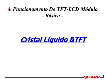 Funcionamento Do TFT-LCD Módulo - Básico -