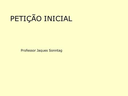 Professor Jaques Sonntag