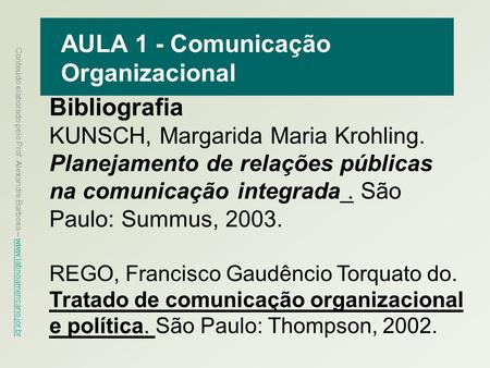 AULA 1 - Comunicação Organizacional