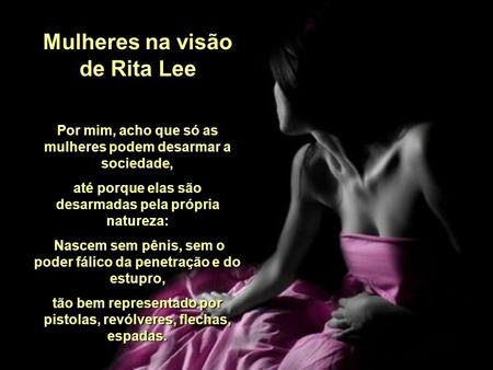 Mulheres na visão de Rita Lee