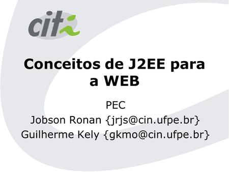 Conceitos de J2EE para a WEB