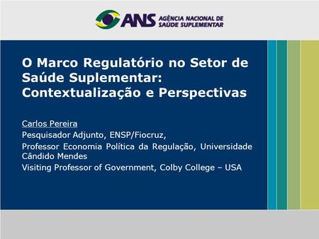 Carlos Pereira Pesquisador Adjunto, ENSP/Fiocruz,