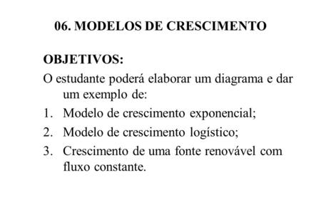 06. MODELOS DE CRESCIMENTO