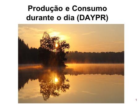 Produção e Consumo durante o dia (DAYPR)
