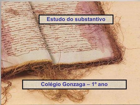 Estudo do substantivo Colégio Gonzaga – 1º ano.