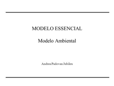 MODELO ESSENCIAL Modelo Ambiental