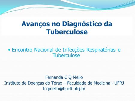 Avanços no Diagnóstico da Tuberculose