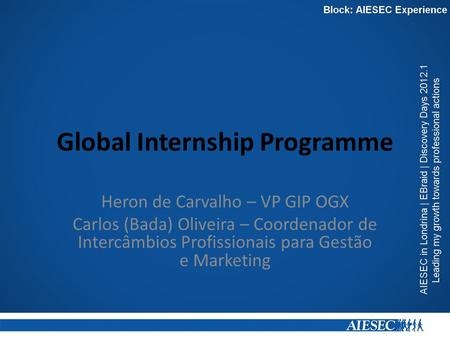 Global Internship Programme