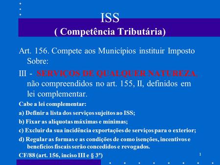 ISS ( Competência Tributária)