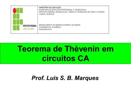 Teorema de Thèvenin em circuitos CA