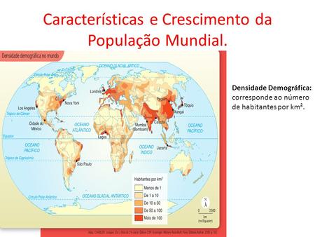 Características e Crescimento da População Mundial.
