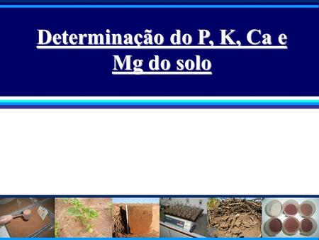 Determinação do P, K, Ca e Mg do solo