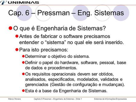 Cap. 6 – Pressman – Eng. Sistemas