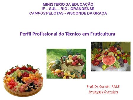 Perfil Profissional do Técnico em Fruticultura