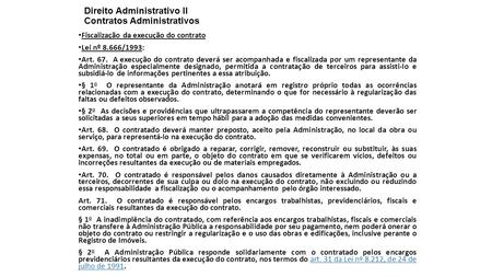 Direito Administrativo II Contratos Administrativos