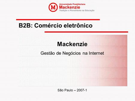 B2B: Comércio eletrônico