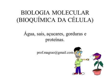 BIOLOGIA MOLECULAR (BIOQUÍMICA DA CÉLULA)