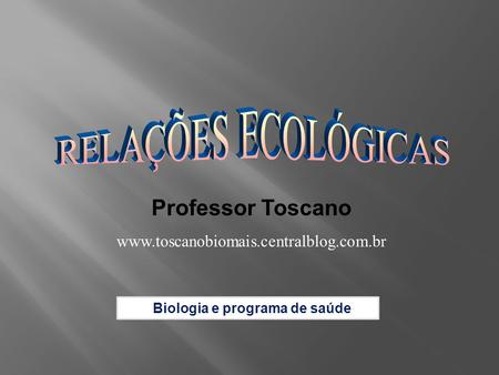 RELAÇÕES ECOLÓGICAS Professor Toscano