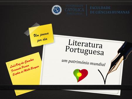 Literatura Portuguesa um património mundial