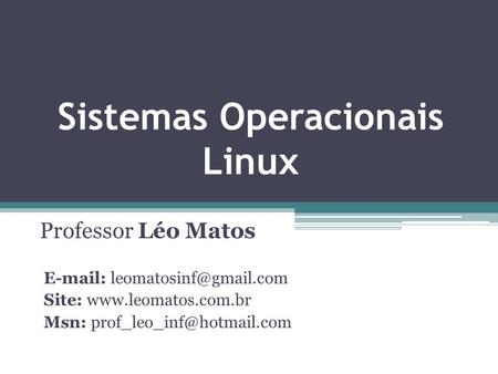Sistemas Operacionais Linux