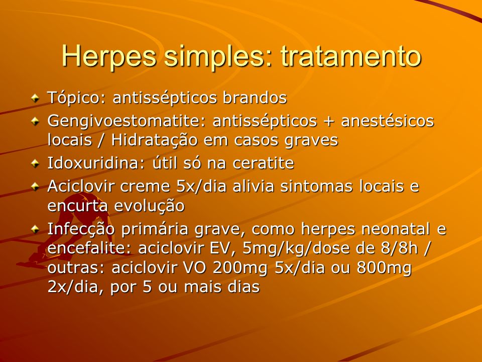 Herpes simples: tratamento