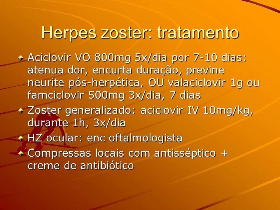 Herpes zoster: tratamento