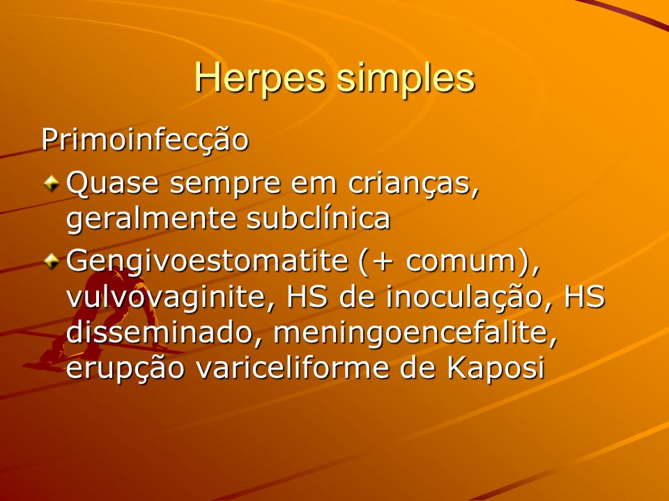 Herpes simples Primoinfecção