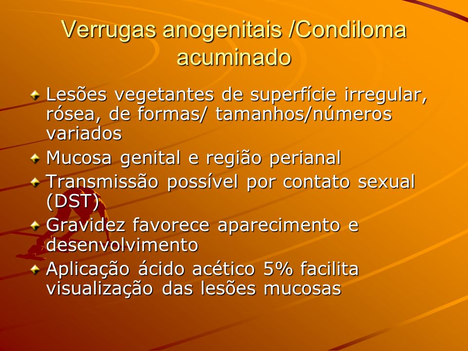 Verrugas anogenitais /Condiloma acuminado