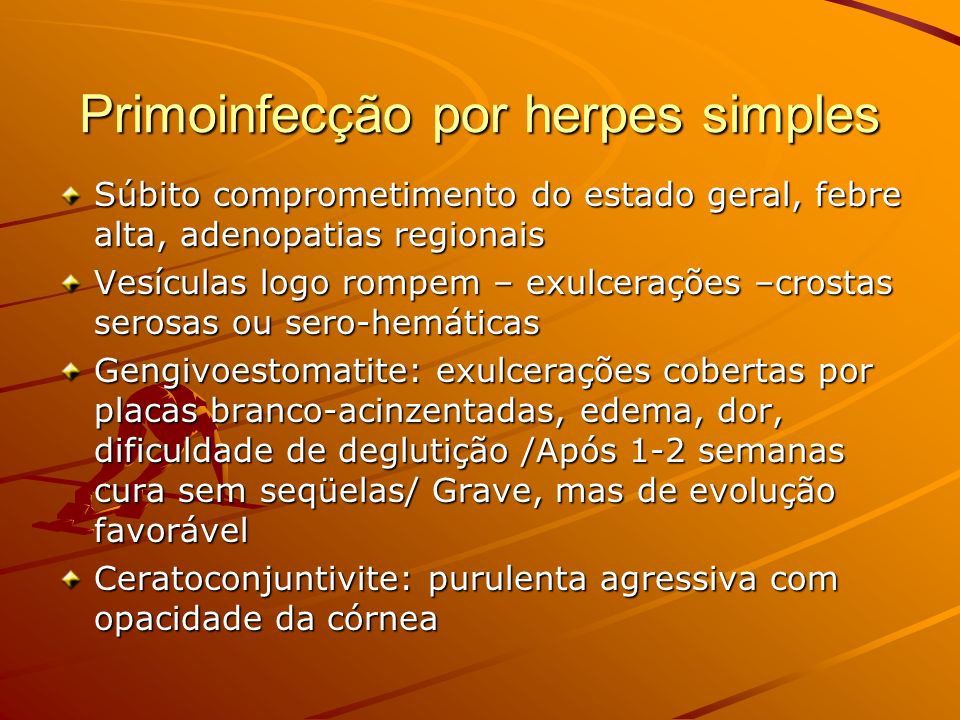 Primoinfecção por herpes simples