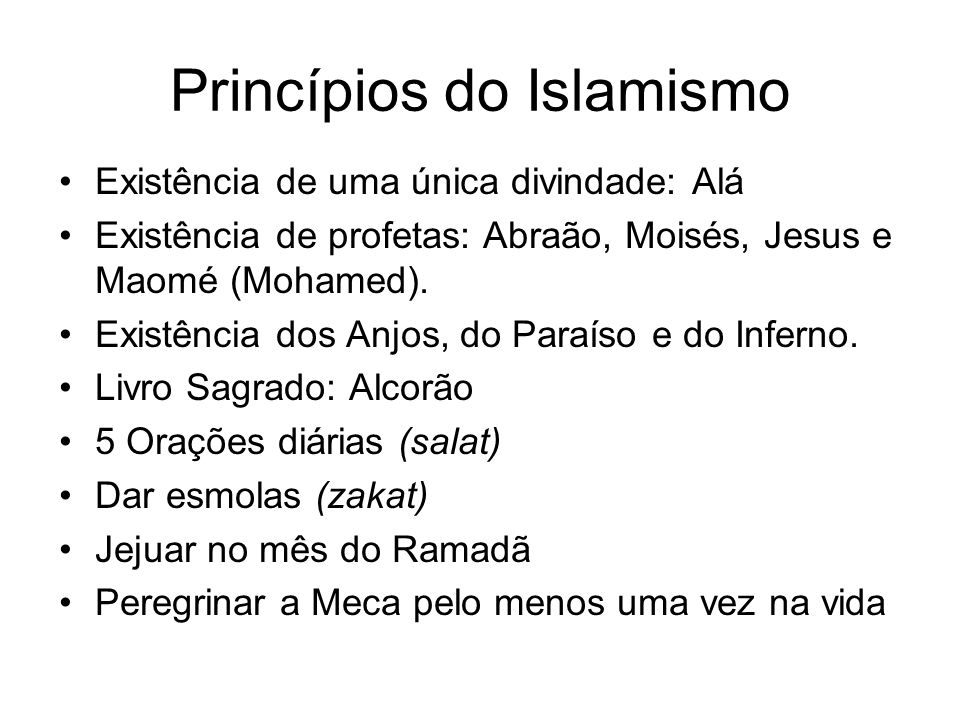 Princípios do Islamismo