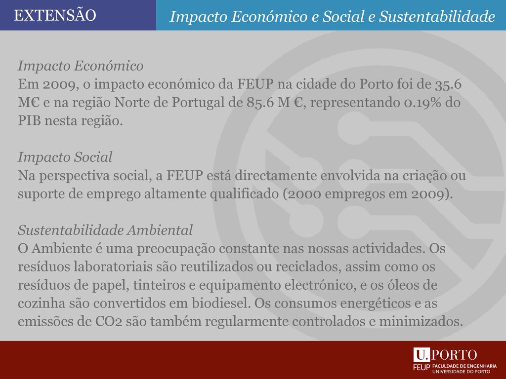 Impacto Económico e Social e Sustentabilidade
