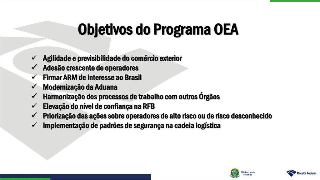 Objetivos do Programa OEA