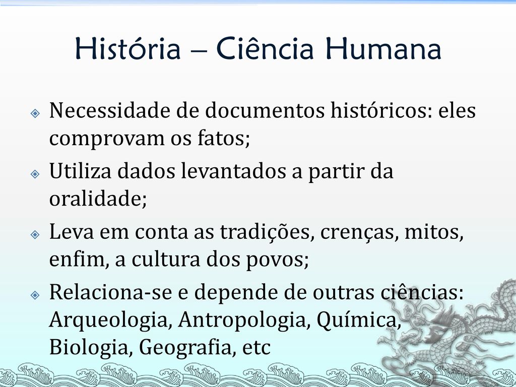 História – Ciência Humana