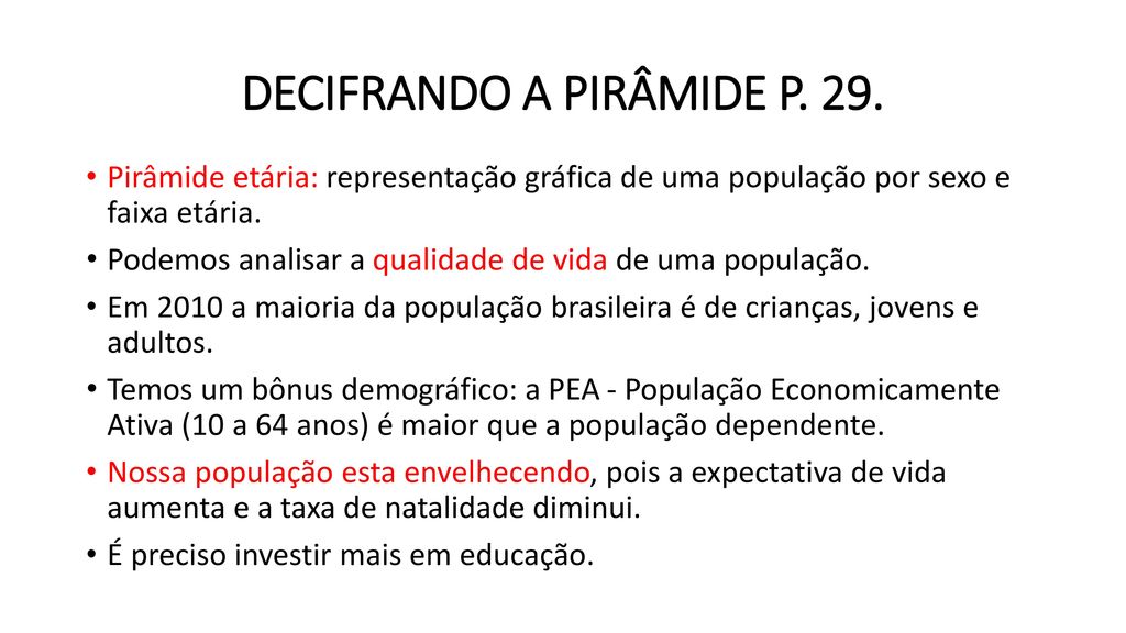 DECIFRANDO A PIRÂMIDE P. 29.