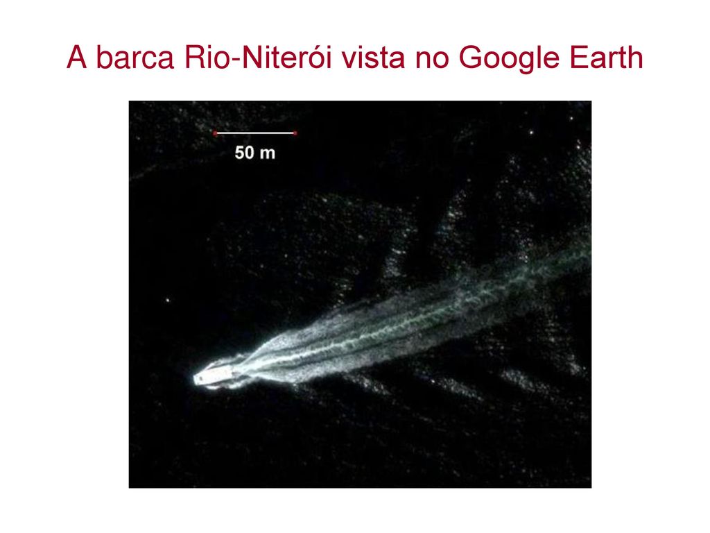 A barca Rio-Niterói vista no Google Earth