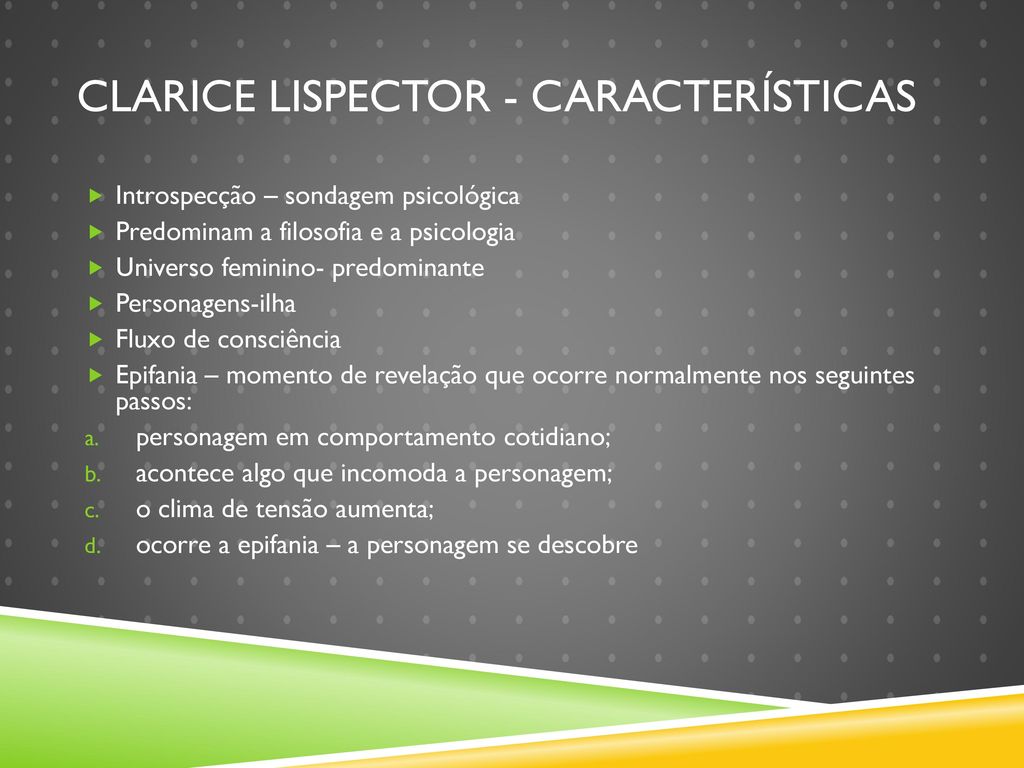 Clarice Lispector - características