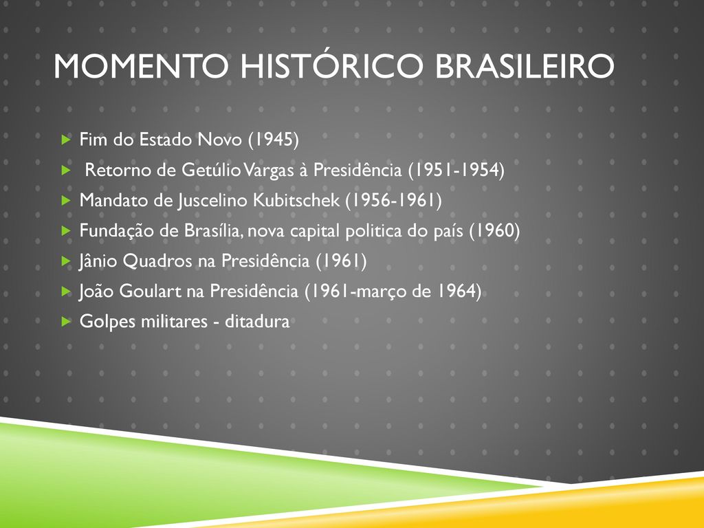 Momento histórico brasileiro