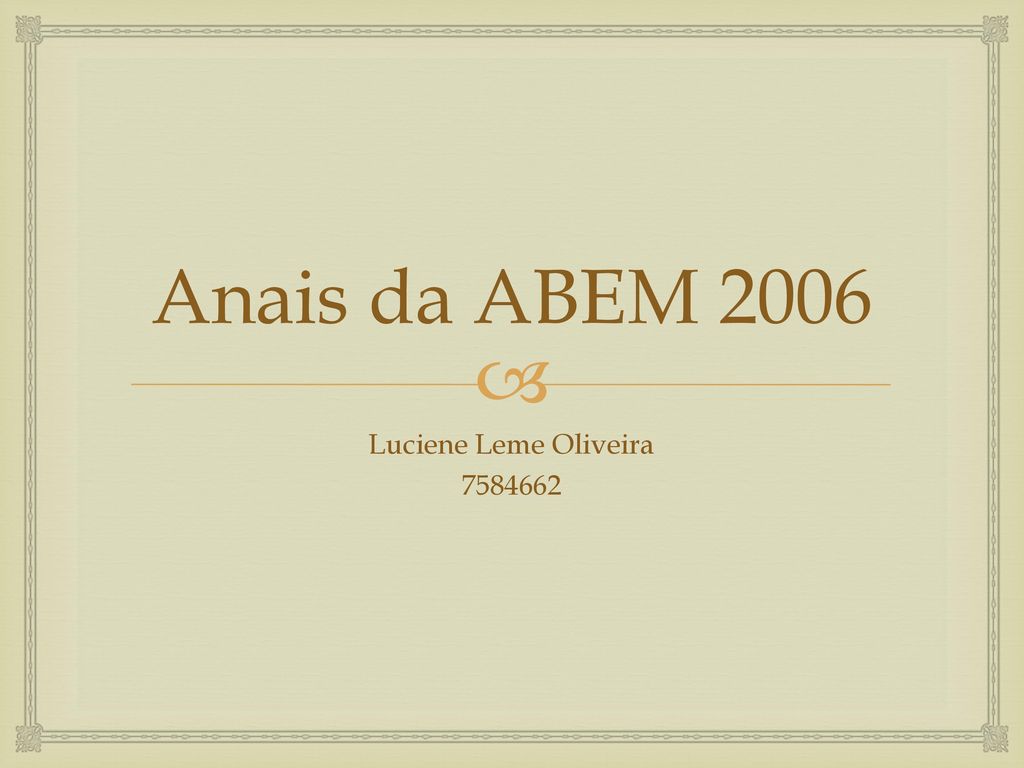 Anais da ABEM 2006 Luciene Leme Oliveira
