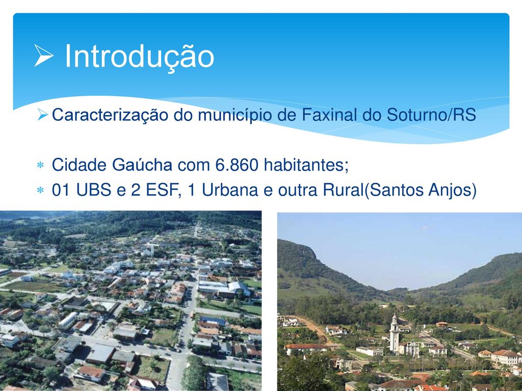 Introdução Caracterização do município de Faxinal do Soturno/RS