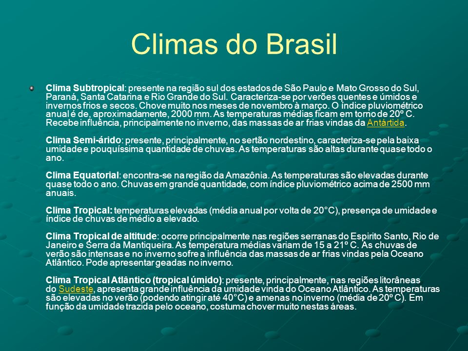 Climas do Brasil